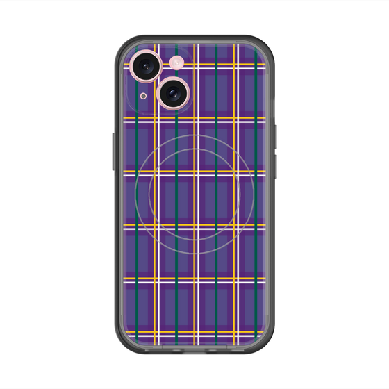 スリムプロテクションプレミアムケース with MagSafe［ Tartan Check - Purple ］