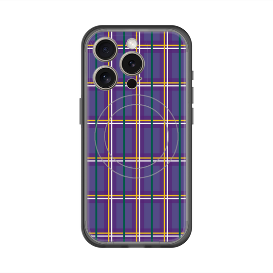 スリムプロテクションプレミアムケース with MagSafe［ Tartan Check - Purple ］