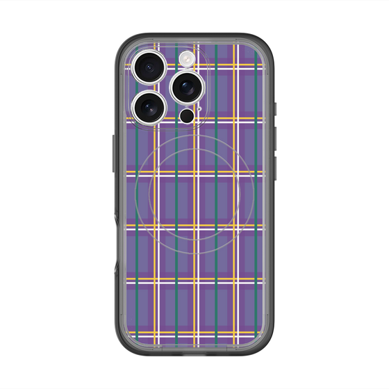 スリムプロテクションプレミアムケース with MagSafe［ Tartan Check - Purple ］