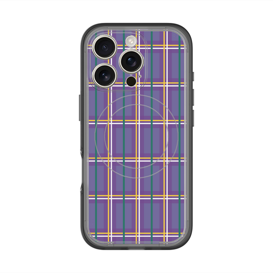 スリムプロテクションプレミアムケース with MagSafe［ Tartan Check - Purple ］
