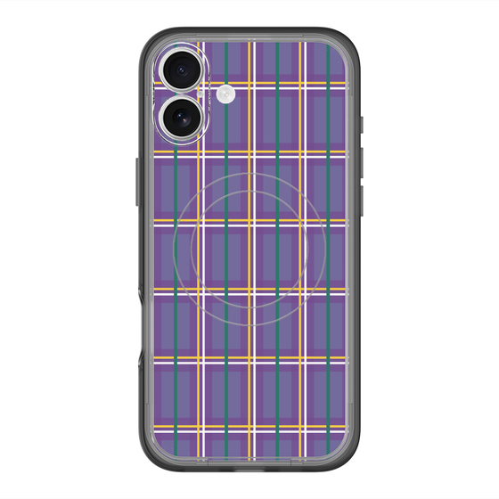 スリムプロテクションプレミアムケース with MagSafe［ Tartan Check - Purple ］