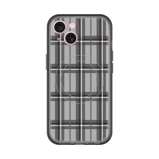 スリムプロテクションプレミアムケース with MagSafe［ Tartan Check - Gray ］