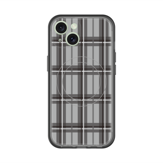 スリムプロテクションプレミアムケース with MagSafe［ Tartan Check - Gray ］