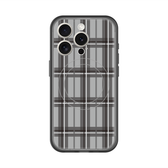 スリムプロテクションプレミアムケース with MagSafe［ Tartan Check - Gray ］