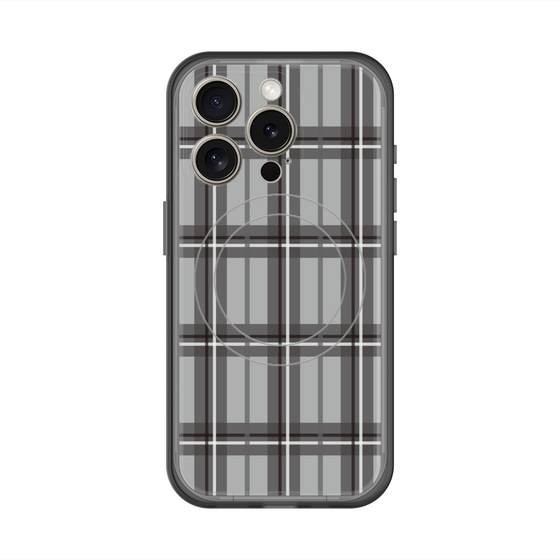スリムプロテクションプレミアムケース with MagSafe［ Tartan Check - Gray ］