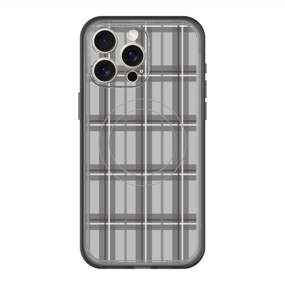 スリムプロテクションプレミアムケース with MagSafe［ Tartan Check - Gray ］