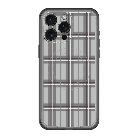 スリムプロテクションプレミアムケース with MagSafe［ Tartan Check - Gray ］