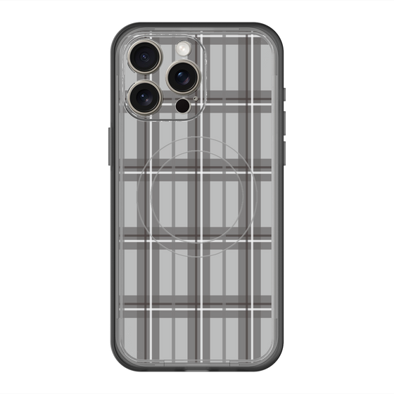 スリムプロテクションプレミアムケース with MagSafe［ Tartan Check - Gray ］