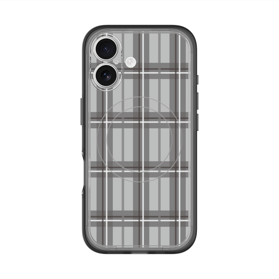 スリムプロテクションプレミアムケース with MagSafe［ Tartan Check - Gray ］