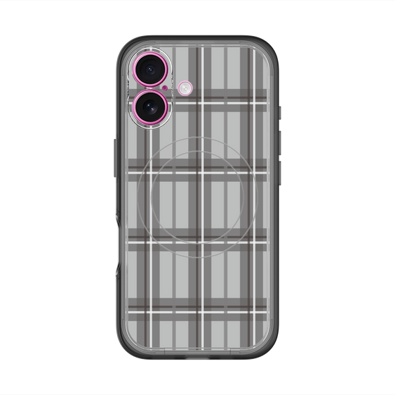 スリムプロテクションプレミアムケース with MagSafe［ Tartan Check - Gray ］