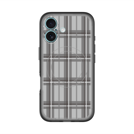 スリムプロテクションプレミアムケース with MagSafe［ Tartan Check - Gray ］