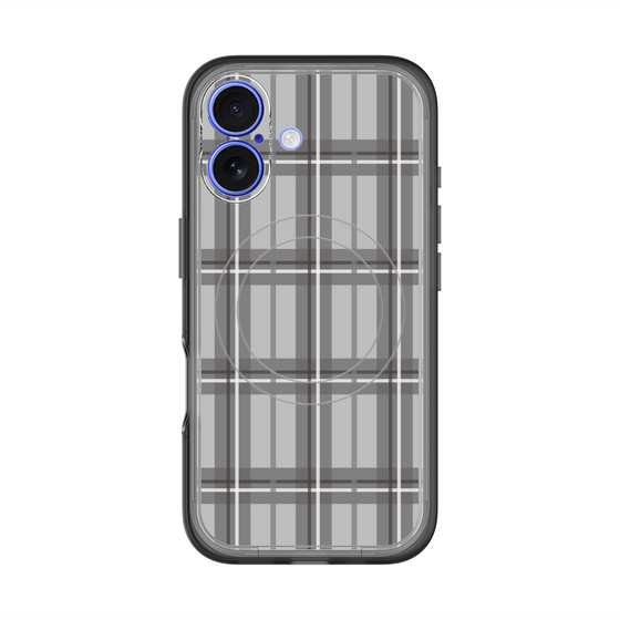 スリムプロテクションプレミアムケース with MagSafe［ Tartan Check - Gray ］