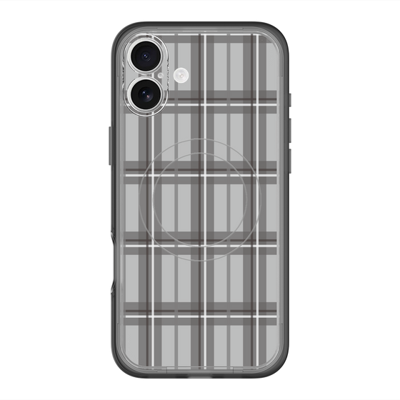 スリムプロテクションプレミアムケース with MagSafe［ Tartan Check - Gray ］