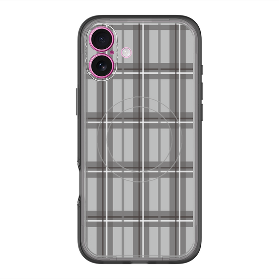 スリムプロテクションプレミアムケース with MagSafe［ Tartan Check - Gray ］