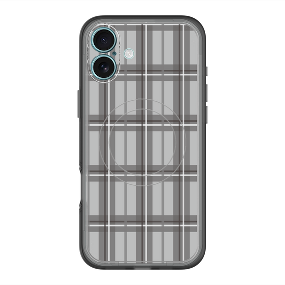 スリムプロテクションプレミアムケース with MagSafe［ Tartan Check - Gray ］