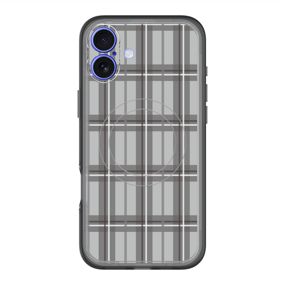 スリムプロテクションプレミアムケース with MagSafe［ Tartan Check - Gray ］