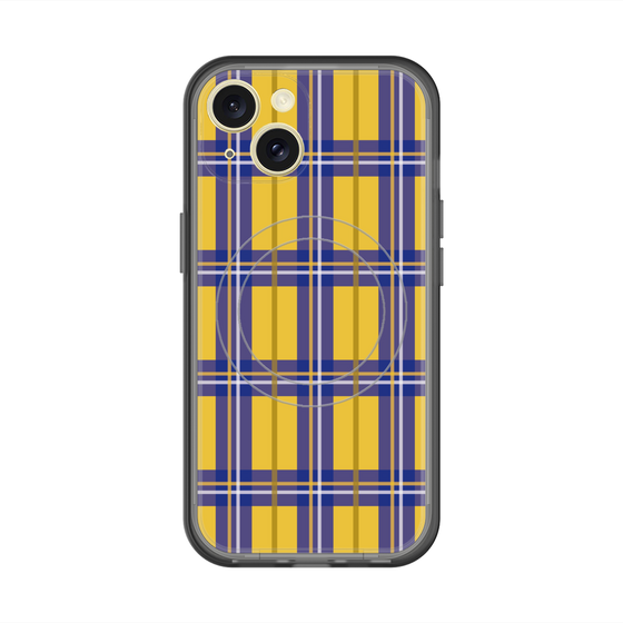 スリムプロテクションプレミアムケース with MagSafe［ Tartan Check - Yellow ］
