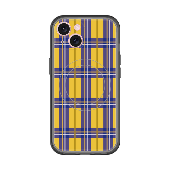 スリムプロテクションプレミアムケース with MagSafe［ Tartan Check - Yellow ］