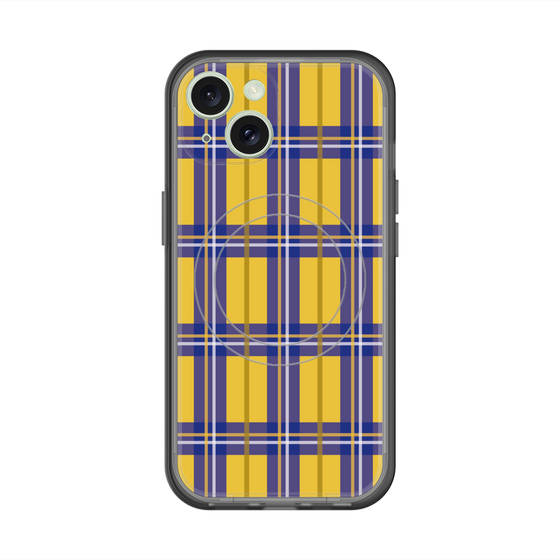 スリムプロテクションプレミアムケース with MagSafe［ Tartan Check - Yellow ］