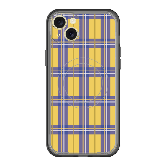 スリムプロテクションプレミアムケース with MagSafe［ Tartan Check - Yellow ］