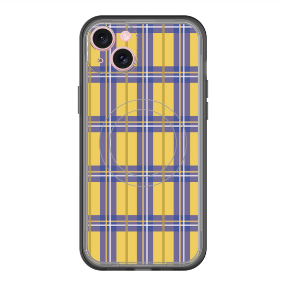 スリムプロテクションプレミアムケース with MagSafe［ Tartan Check - Yellow ］