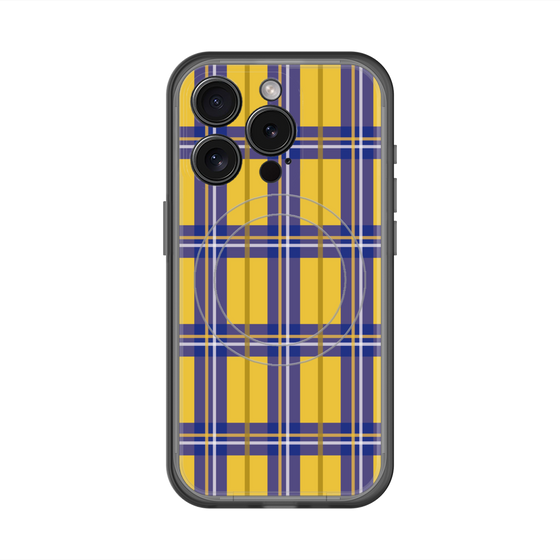 スリムプロテクションプレミアムケース with MagSafe［ Tartan Check - Yellow ］