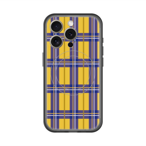 スリムプロテクションプレミアムケース with MagSafe［ Tartan Check - Yellow ］