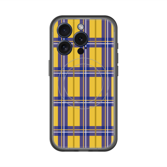 スリムプロテクションプレミアムケース with MagSafe［ Tartan Check - Yellow ］