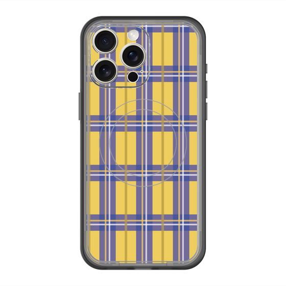 スリムプロテクションプレミアムケース with MagSafe［ Tartan Check - Yellow ］
