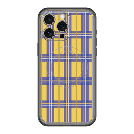 スリムプロテクションプレミアムケース with MagSafe［ Tartan Check - Yellow ］