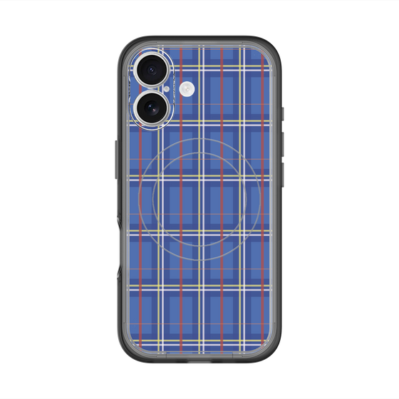 スリムプロテクションプレミアムケース with MagSafe［ Tartan Check - Blue ］