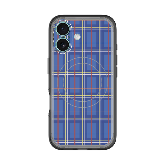 スリムプロテクションプレミアムケース with MagSafe［ Tartan Check - Blue ］
