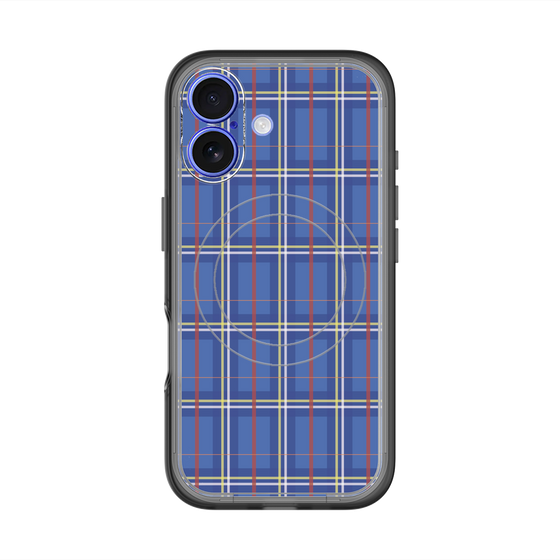 スリムプロテクションプレミアムケース with MagSafe［ Tartan Check - Blue ］