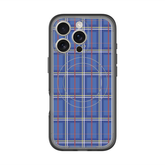 スリムプロテクションプレミアムケース with MagSafe［ Tartan Check - Blue ］