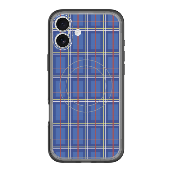 スリムプロテクションプレミアムケース with MagSafe［ Tartan Check - Blue ］