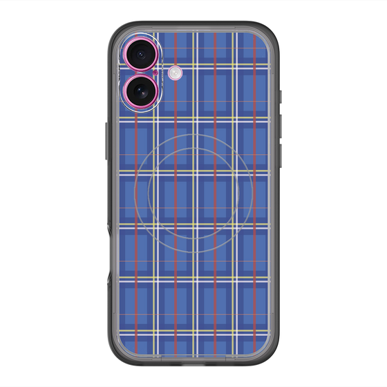 スリムプロテクションプレミアムケース with MagSafe［ Tartan Check - Blue ］