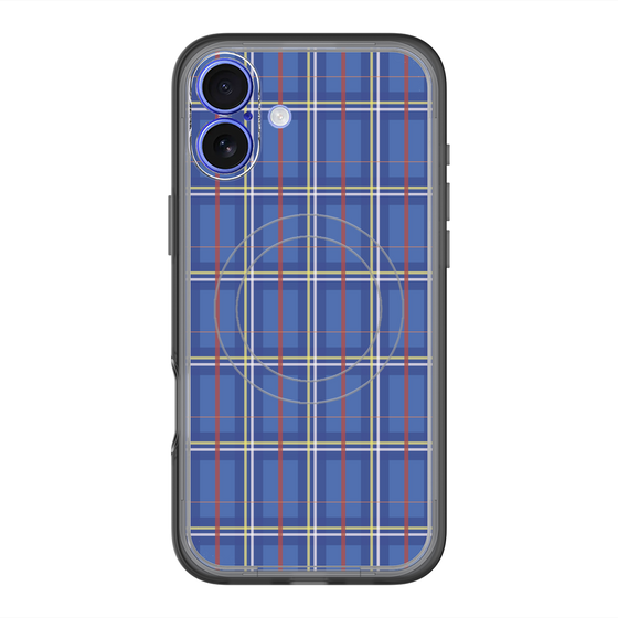 スリムプロテクションプレミアムケース with MagSafe［ Tartan Check - Blue ］