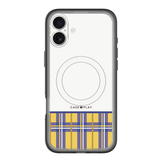 スリムプロテクションプレミアムケース with MagSafe［ CASEPLAY Tartan Check - Yellow ］