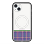 スリムプロテクションプレミアムケース with MagSafe［ CASEPLAY Tartan Check - Purple ］