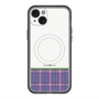 スリムプロテクションプレミアムケース with MagSafe［ CASEPLAY Tartan Check - Purple ］