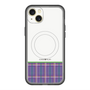 スリムプロテクションプレミアムケース with MagSafe［ CASEPLAY Tartan Check - Purple ］