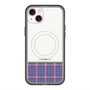 スリムプロテクションプレミアムケース with MagSafe［ CASEPLAY Tartan Check - Purple ］