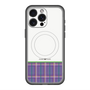 スリムプロテクションプレミアムケース with MagSafe［ CASEPLAY Tartan Check - Purple ］