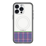 スリムプロテクションプレミアムケース with MagSafe［ CASEPLAY Tartan Check - Purple ］