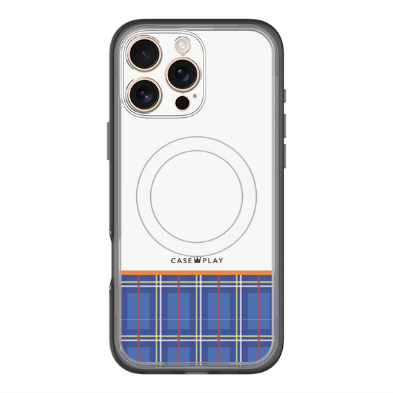 スリムプロテクションプレミアムケース with MagSafe［ CASEPLAY Tartan Check - Blue ］