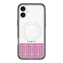 スリムプロテクションプレミアムケース with MagSafe［ CASEPLAY Tartan Check - Pink ］
