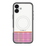 スリムプロテクションプレミアムケース with MagSafe［ CASEPLAY Tartan Check - Pink ］