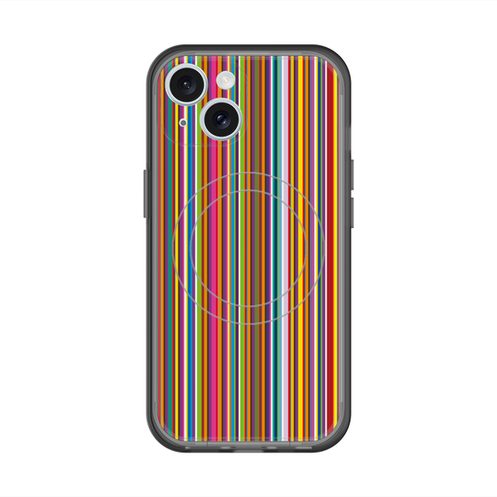 スリムプロテクションプレミアムケース with MagSafe［ Colorful Stripe ］
