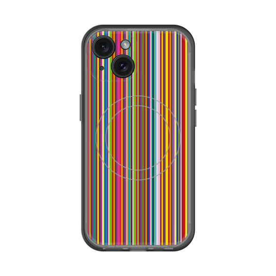 スリムプロテクションプレミアムケース with MagSafe［ Colorful Stripe ］