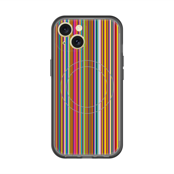 スリムプロテクションプレミアムケース with MagSafe［ Colorful Stripe ］